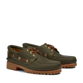 Timberland x Aim Leon Dore Handgenähte Bootsschuhe mit drei Ösen und Profilsohle „Grape Leaf“
