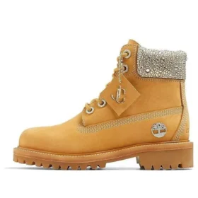 Timberland x Jimmy Choo 6-Inch Crystal Stiefel „Weizen Nubuck with Crystals“
