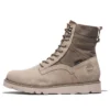 Vibram wasserdichte Stiefel aus Leder und Stoff „Beige Suede“