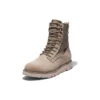 Vibram wasserdichte Stiefel aus Leder und Stoff „Beige Suede“