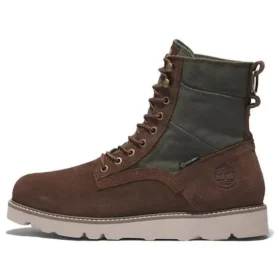 Vibram wasserdichte Stiefel aus Leder und Stoff „Dark Brown Suede“