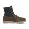 Vibram wasserdichte Stiefel aus Leder und Stoff „Olive Green Suede“