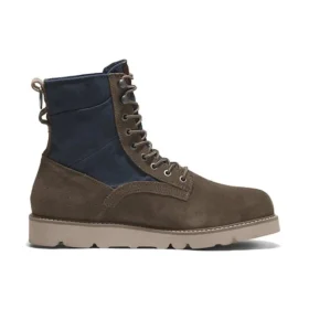 Vibram wasserdichte Stiefel aus Leder und Stoff „Olive Green Suede“