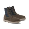 Vibram wasserdichte Stiefel aus Leder und Stoff „Olive Green Suede“