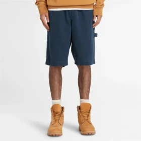 Washed Heavy Twill Carpenter Shorts „Navy“