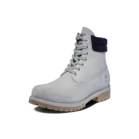 Wasserdicht 6-Zoll-Stiefel mit doppeltem Kragen „Grey Furry Blue“