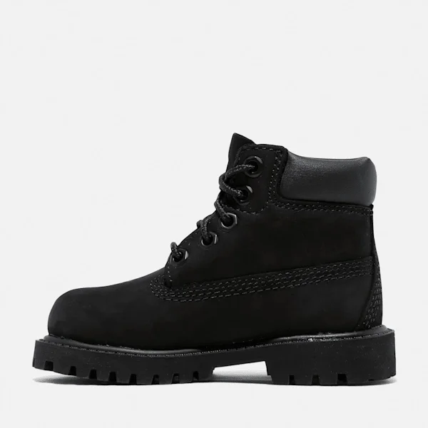Wasserdichte 6-Inch-Stiefel für Kleinkinder – Schwarzes Nubukleder Wasserdichte 6-Inch-Stiefel für Kleinkinder – Schwarzes Nubukleder