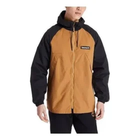 Windjacke mit durchgehendem Reißverschluss „Braun Schwarz“