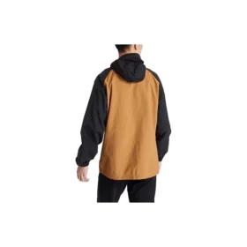 Windjacke mit durchgehendem Reißverschluss „Braun Schwarz“