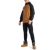 Windjacke mit durchgehendem Reißverschluss „Braun Schwarz“