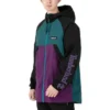 Windjacke mit durchgehendem Reißverschluss „Grün-Lila“