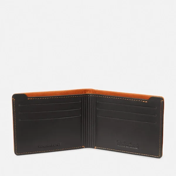 Zweifarbige Herrenbrieftasche mit Ausweishülle auf der Rückseite Zweifarbige Herrenbrieftasche mit Ausweishülle auf der Rückseite