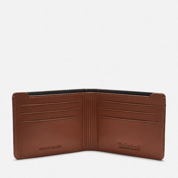 Zweifarbige Herrenbrieftasche mit Ausweishülle auf der Rückseite Zweifarbige Herrenbrieftasche mit Ausweishülle auf der Rückseite