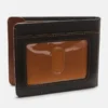 Zweifarbige Herrenbrieftasche mit Ausweishülle auf der Rückseite Zweifarbige Herrenbrieftasche mit Ausweishülle auf der Rückseite